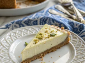 tarta de pistacho y chocolate blanco