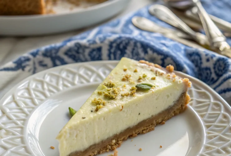 tarta de pistacho y chocolate blanco